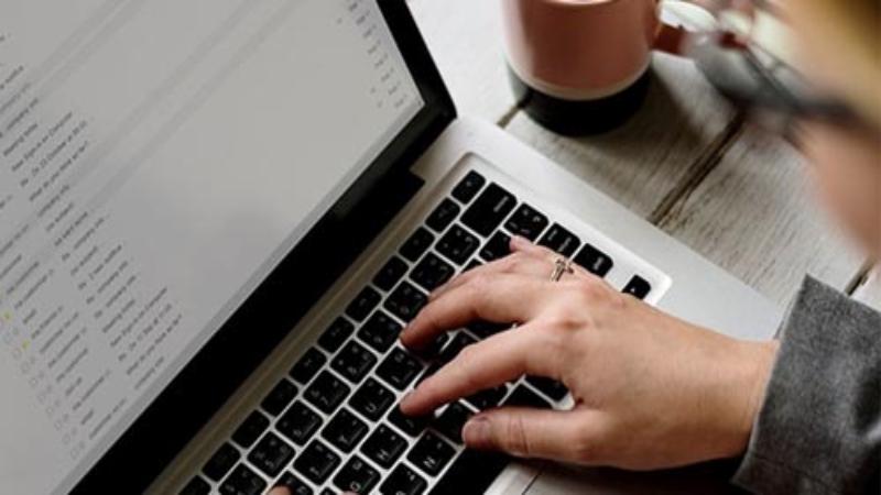 Person using laptop