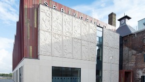 A front view of the Springfield Campus building, signage reading Springfield along the top of the building