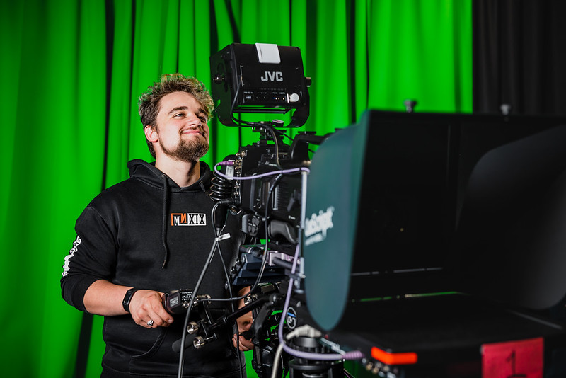 Students in a group meeting