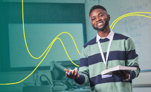 Postgraduate students in discussion at the University of Wolverhampton