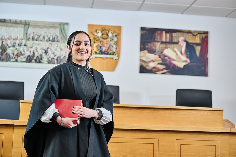 Postgraduate students in discussion at the University of Wolverhampton