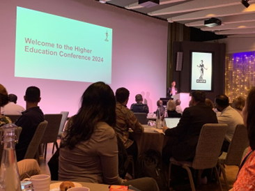 A PowerPoint is shown to a group of academics from ICAEW Higher Education Conference 2024