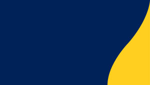 Image show a navy blue rectangle with a yellow 'S' shape on the right hand side