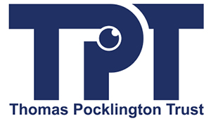 Thomas Poklington Trust logo, Thomas Pocklington Trust are a national charity dedicated to supporting blind and partially people to live the lives they want to lead