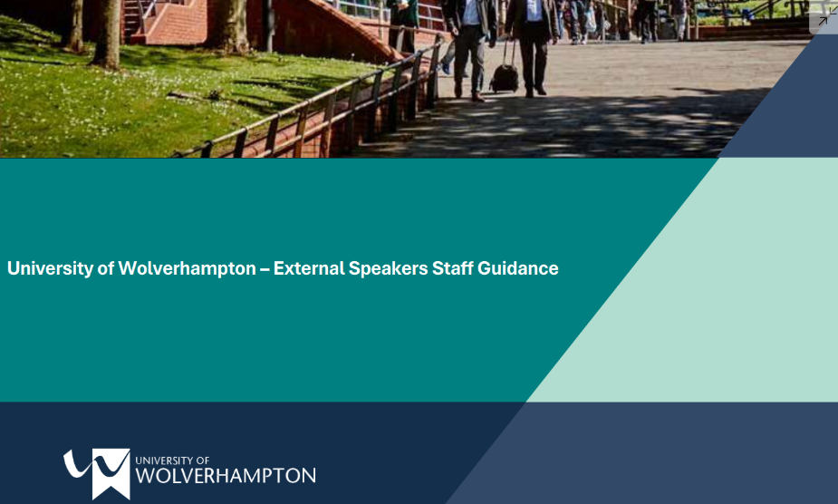 Document cover  staff guidance external speakers