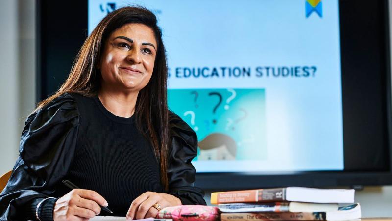 Image of an interactive whiteboard used by the School of Education