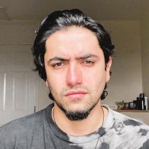 Student looking at camera