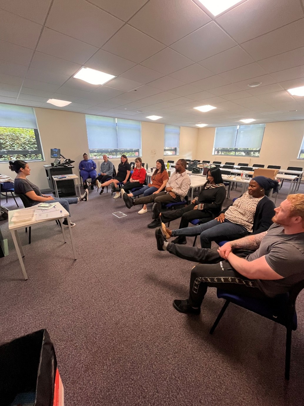 Students sitting on chairs