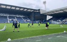 Students on football pitch at the University of Wolverhampton