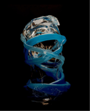 a photo of a blue swirl