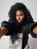 a selfie style photo of a woman
