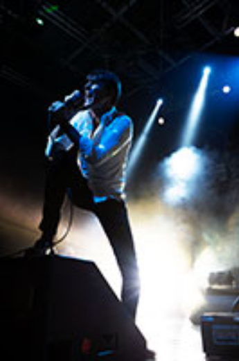 a singer on stage
