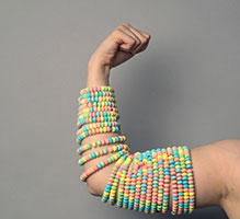Hannah Bennett, candy bracelet