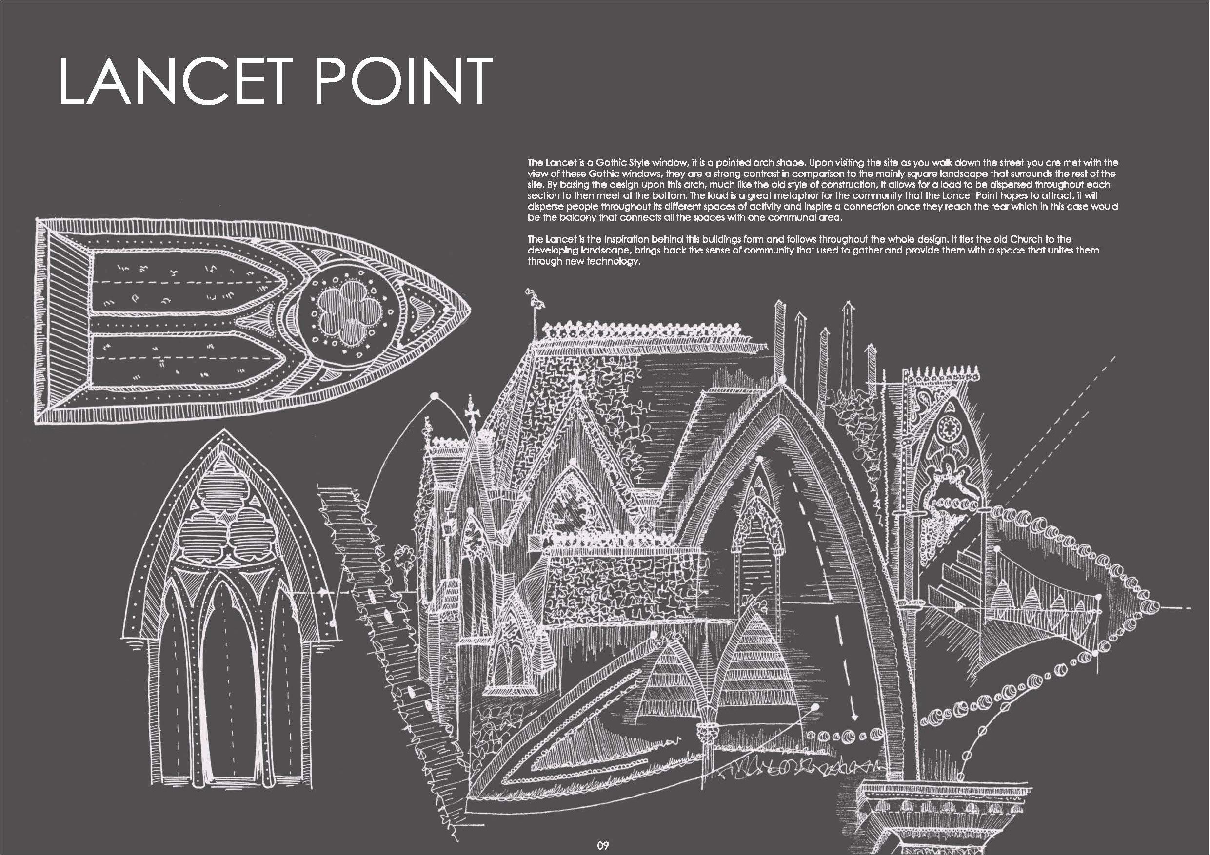 Sketch drawn by a first year Architectural Design Technology student