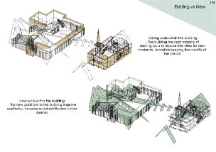 Sketch made by an Architectural Design Technology student