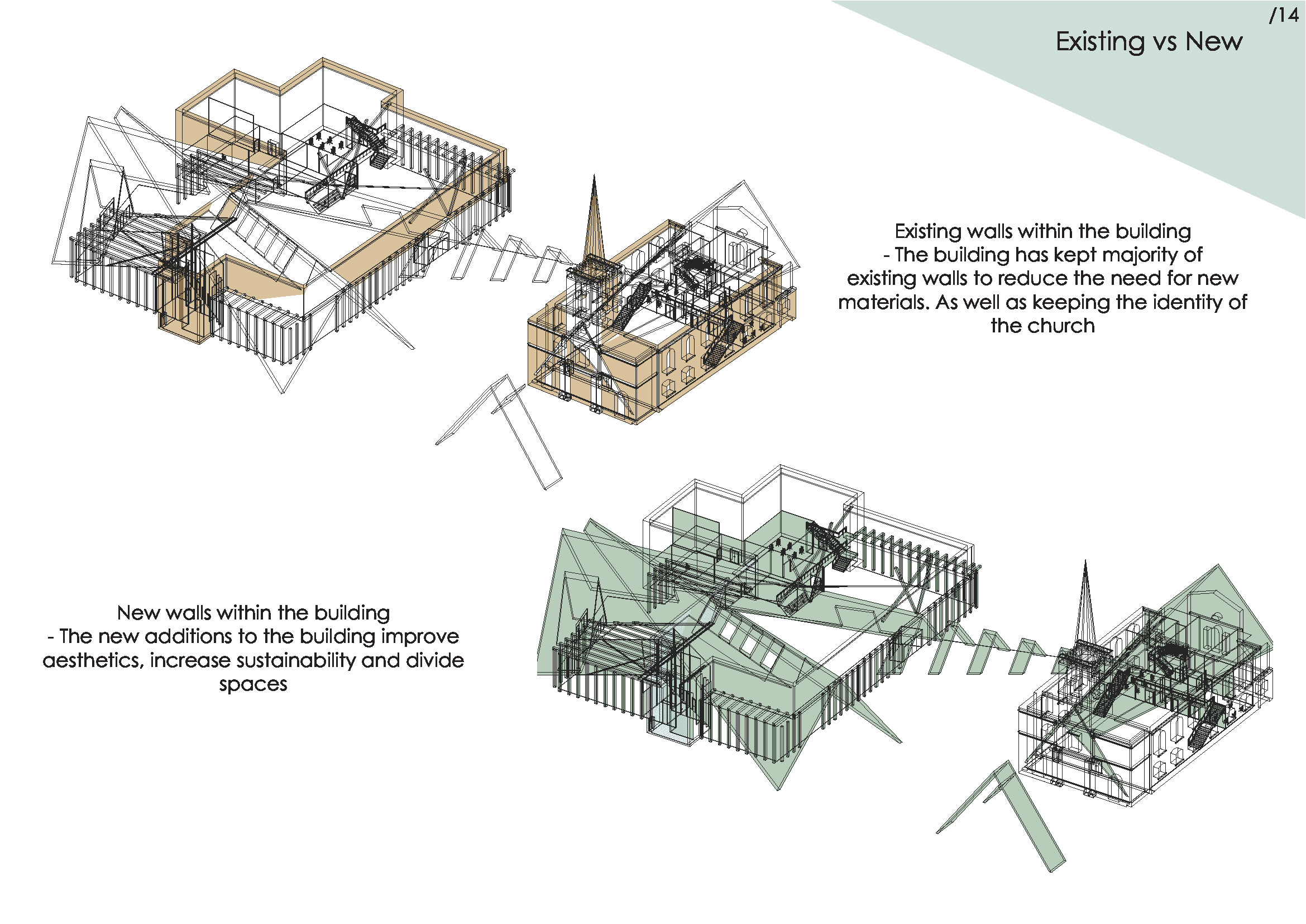 Sketch created by a second year Architectural Design Technology student