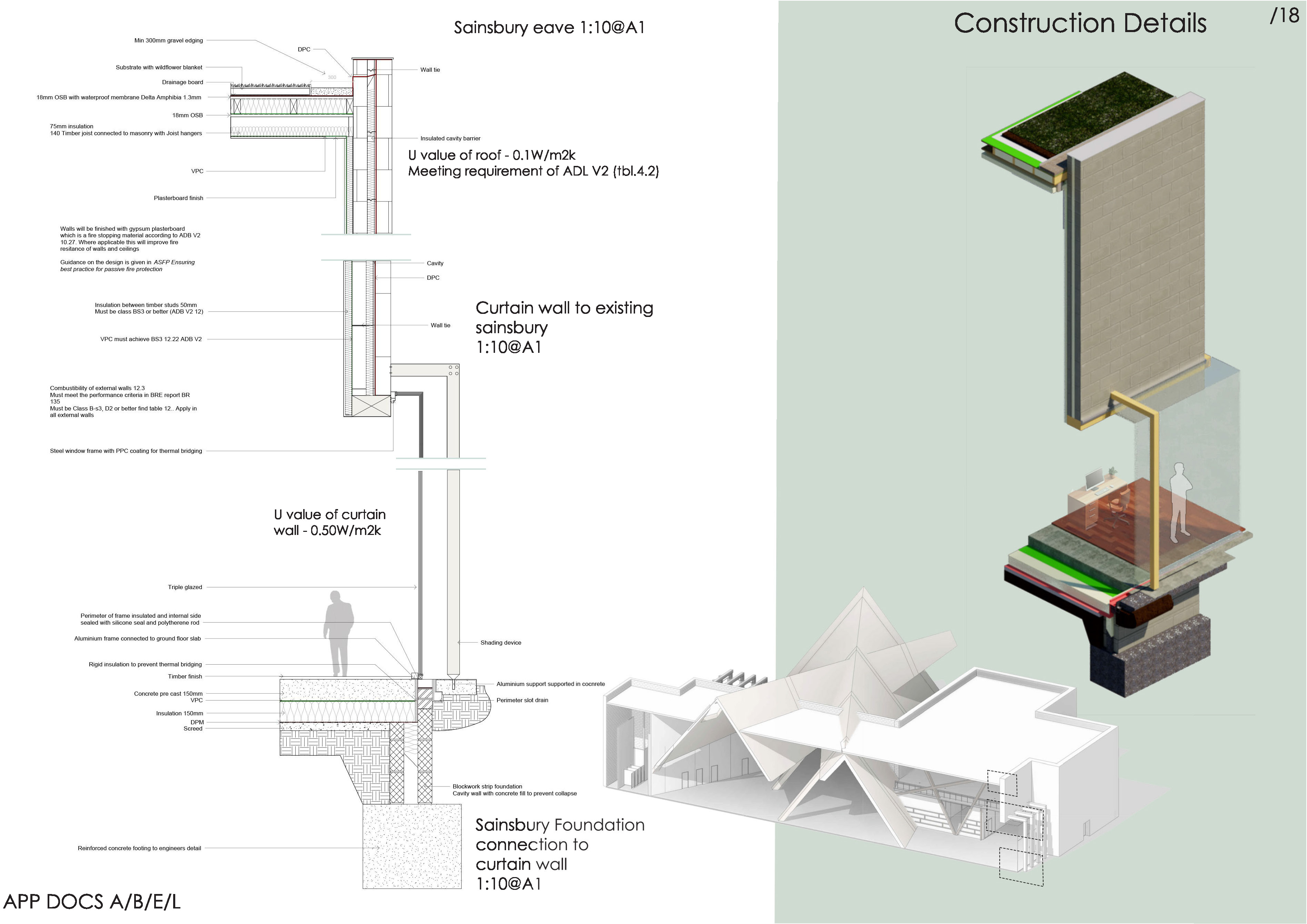 Sketch produced by a second year Architectural Design Technology student