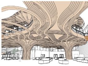 Drawing created by an Architectural Design Technology student