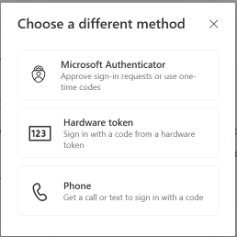 Selecting your preferred Authentication.