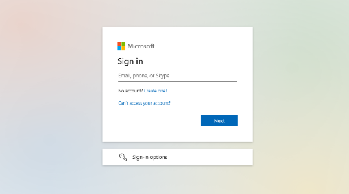 Microsoft Login Page