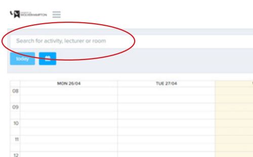 Search for a staff timetable