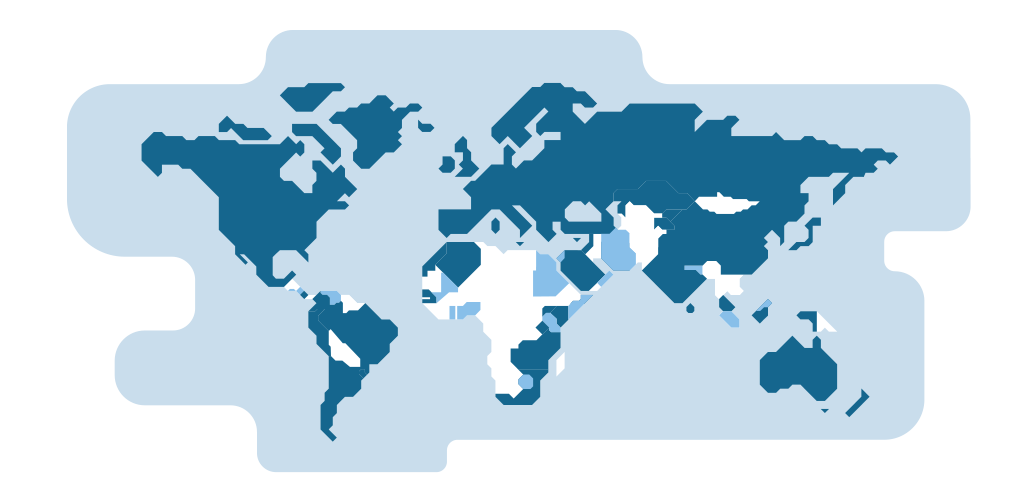 Map of the global coverage of eduroam