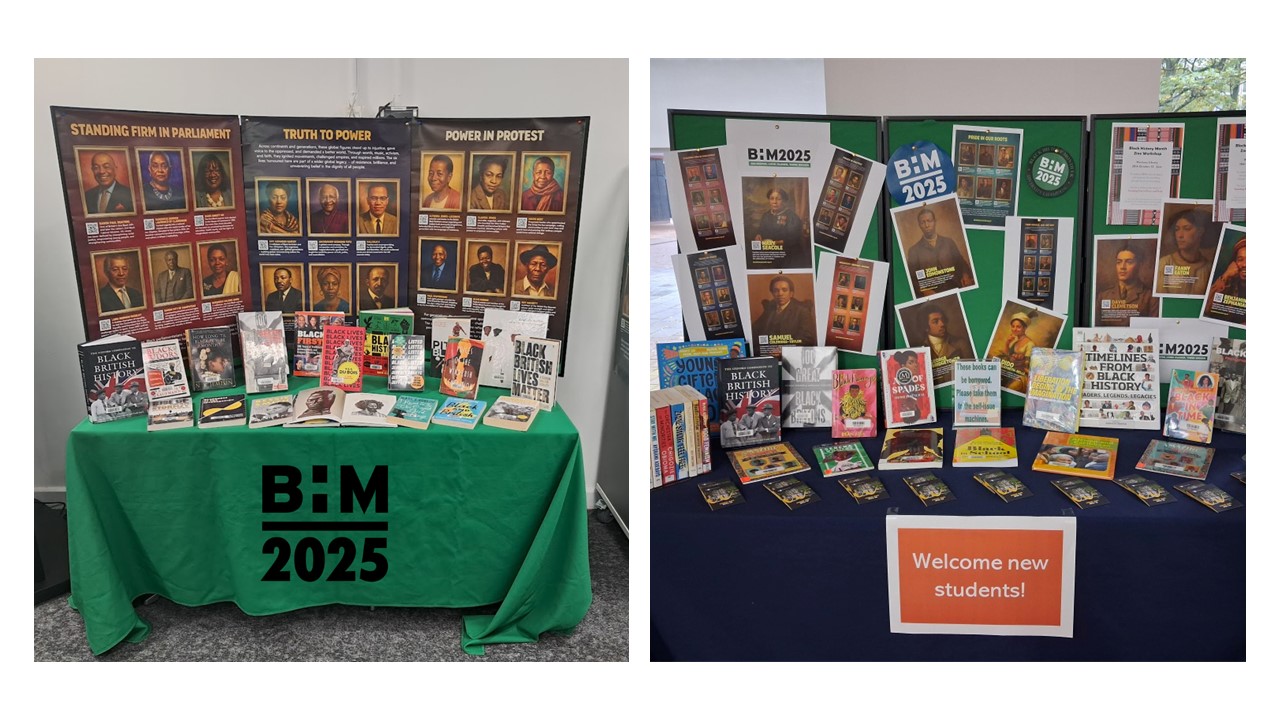 Photos of book display in libraries