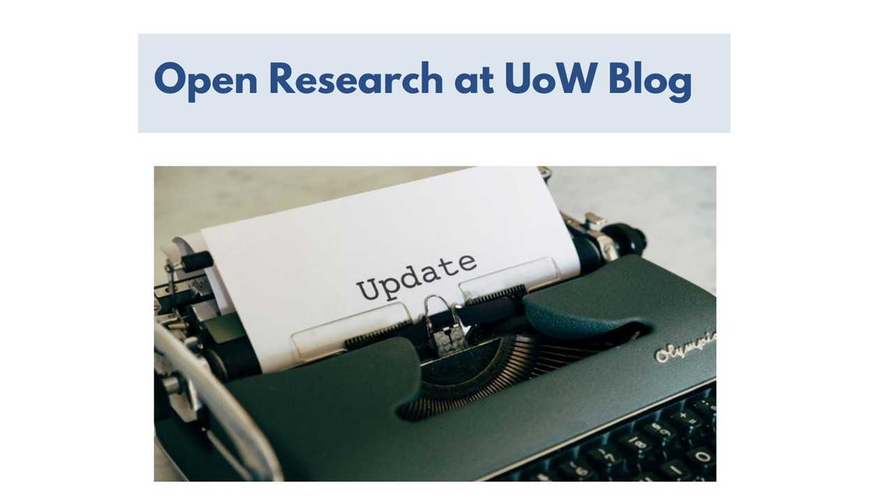 Open Research at UoW blog