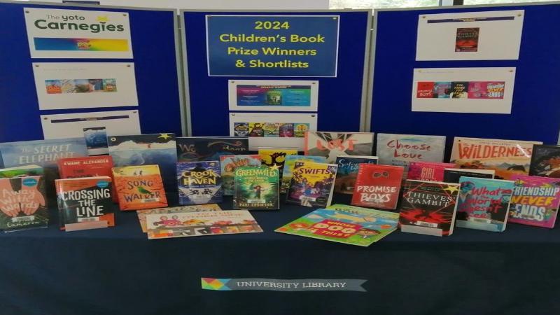 Display of prize wining childrens books