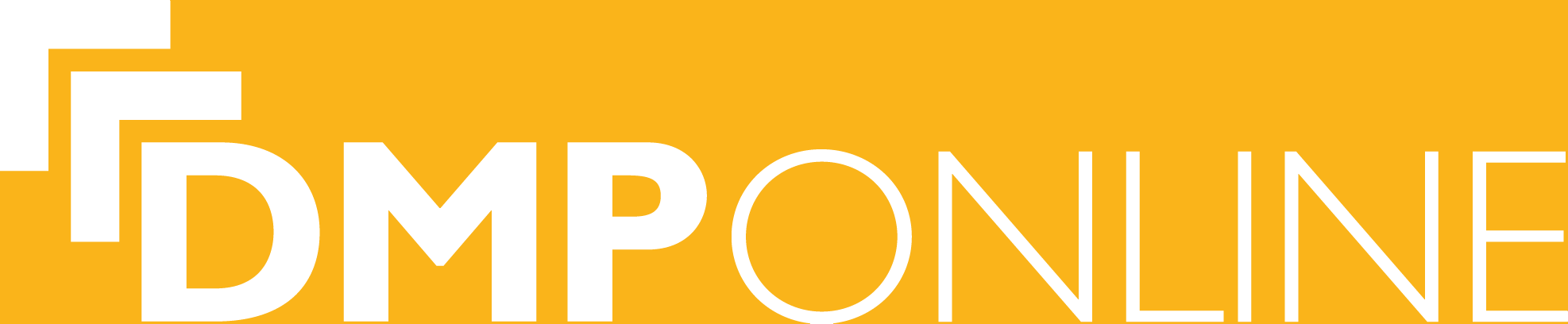 An orange logo for DMP Online