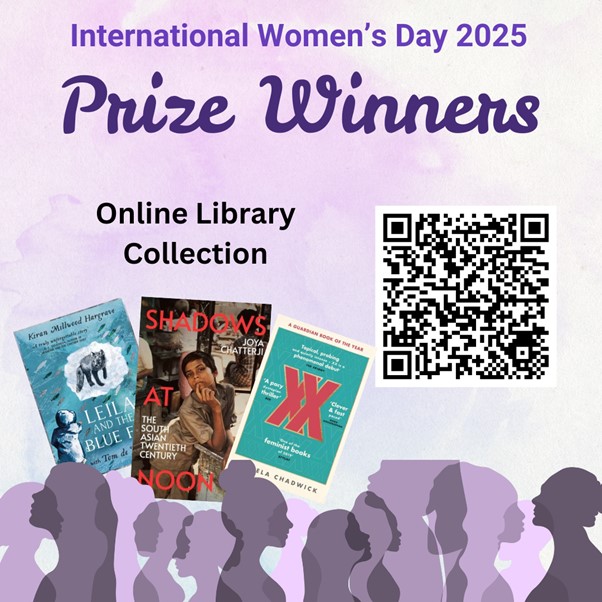 Poster with QR code for IWD2025 online collection