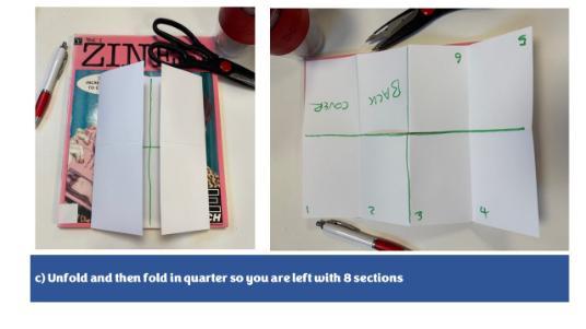 photo of folded piece of paper