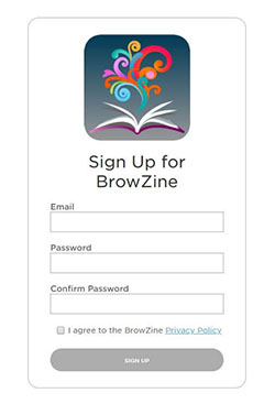 BrowZine sign up