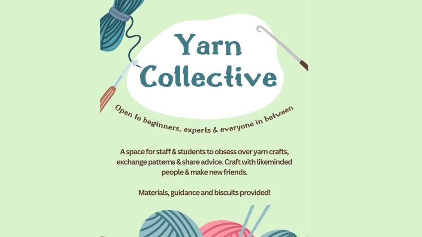 A poster about the yarn collective