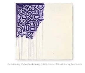 Keith Haring painting titles Unfinished