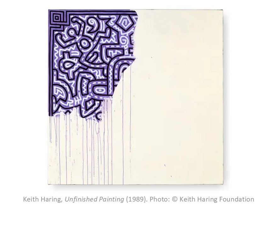 Keith Haring painting titles Unfinished