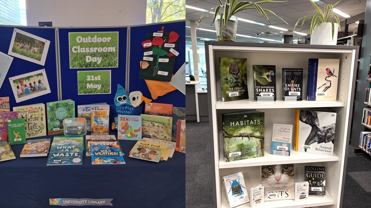 book displays on nature