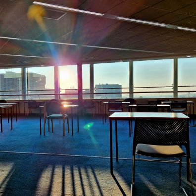 Image of study desks in Harrison Silent study zone