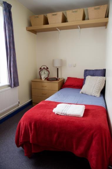 Image of a bedroom in Telford accommodation, showing a bed