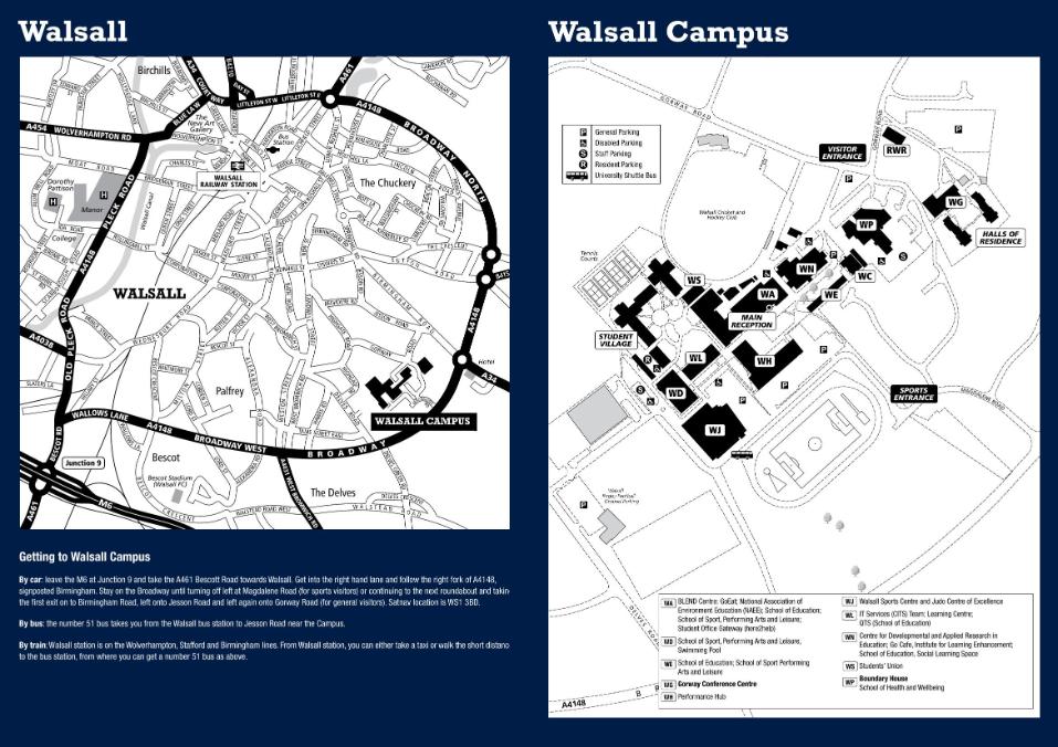 Walsall Campus Maps