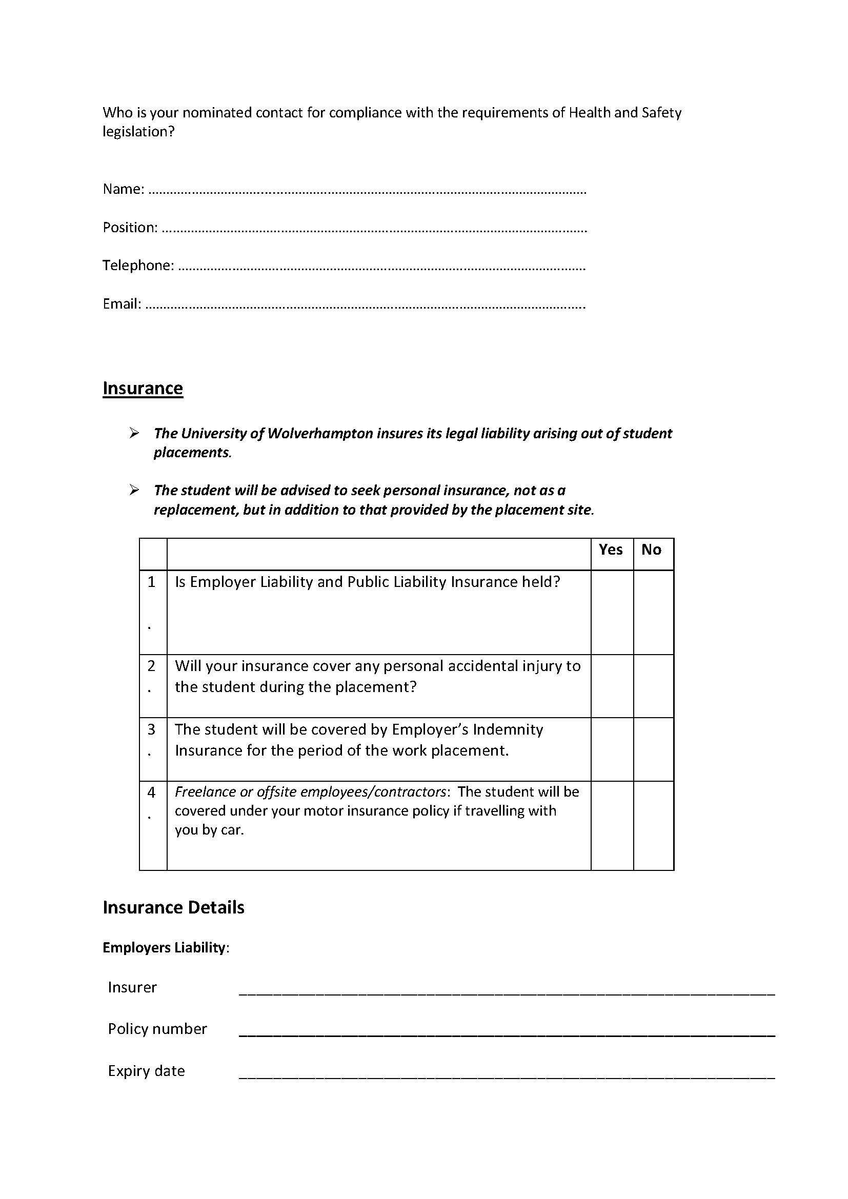 Placement Provider Appendix 2 - Page 2