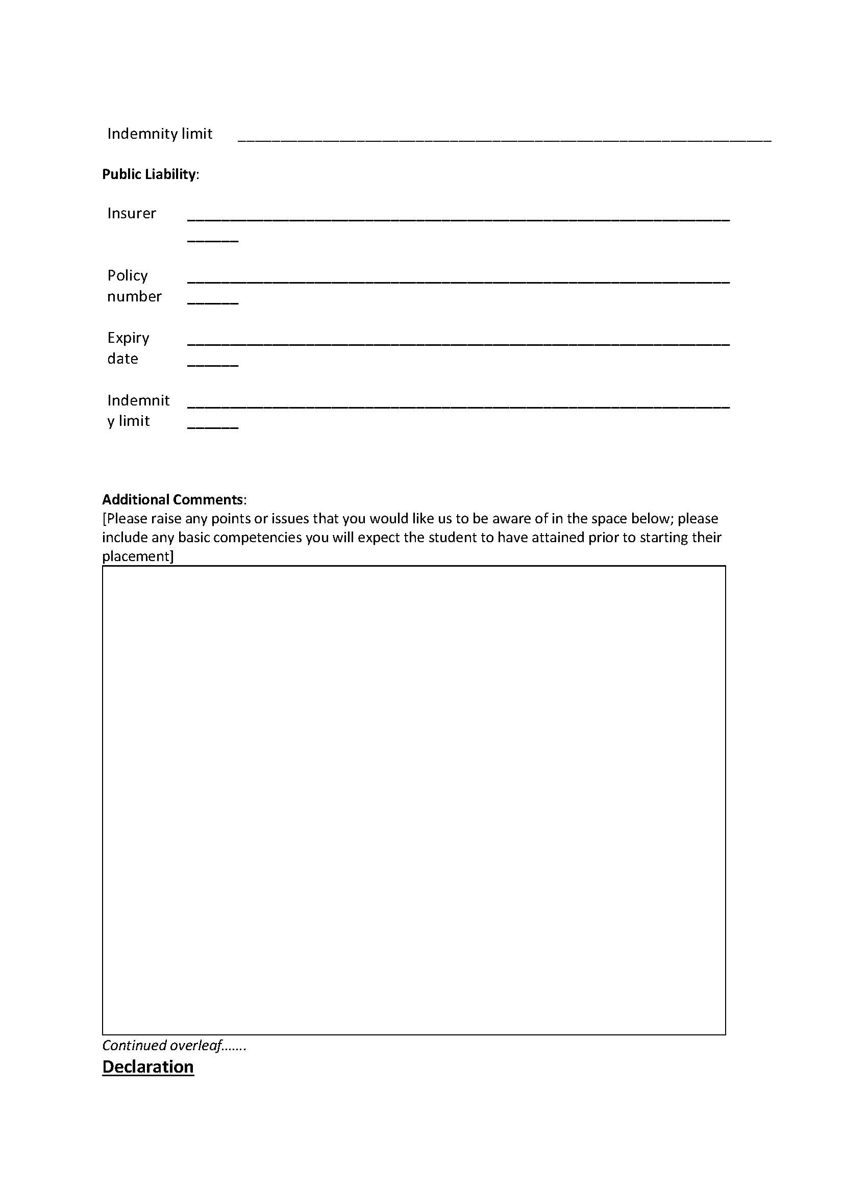 Placement Provider Appendix 2 - Page 3