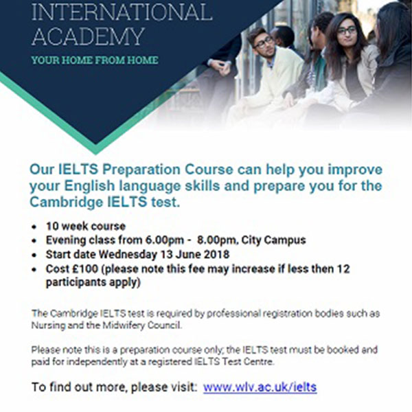 IELTS course starts on June 13