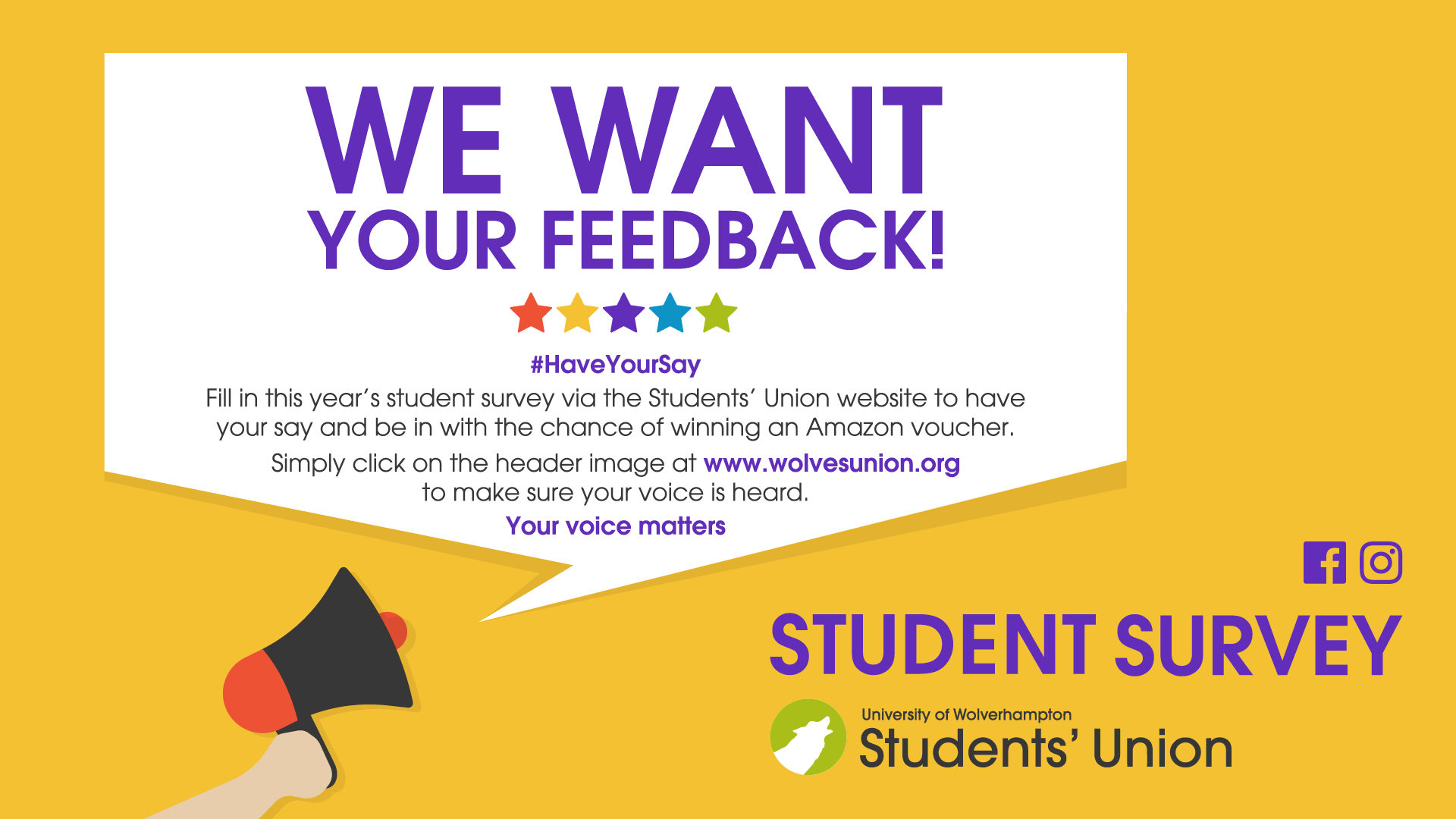 graphic depicting details of the Students' Union survey
