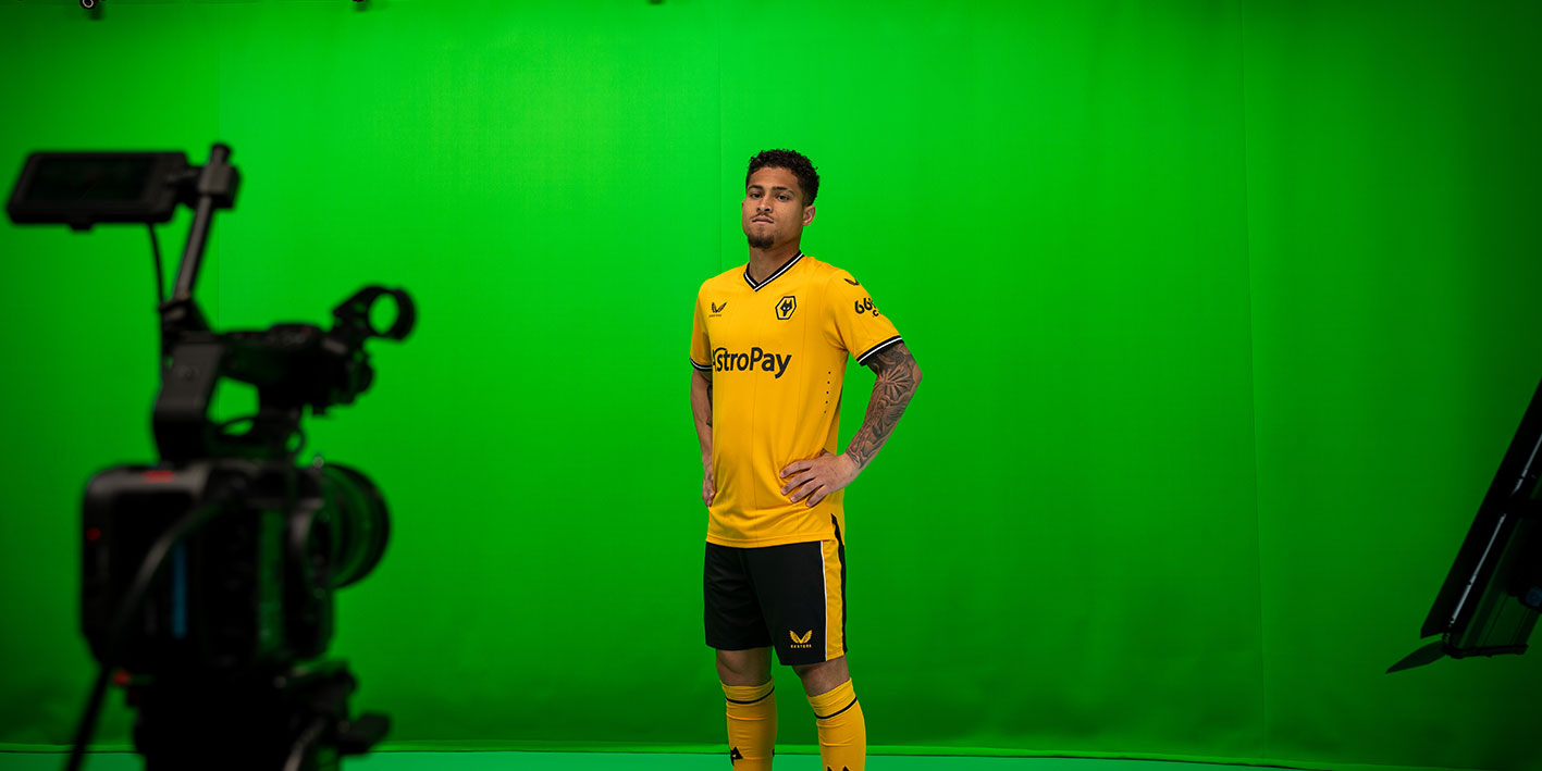 Wolves FC player wearing its new season kit