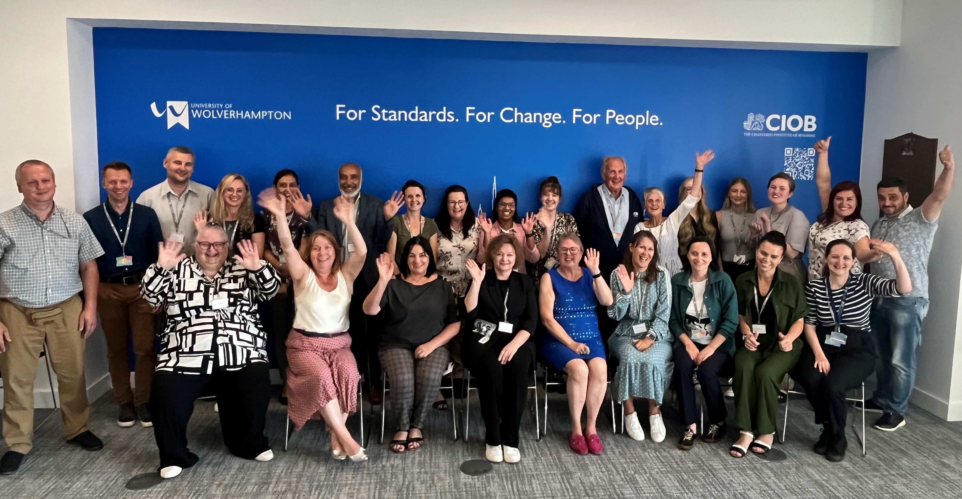 Group picture of visitors from Ukraine