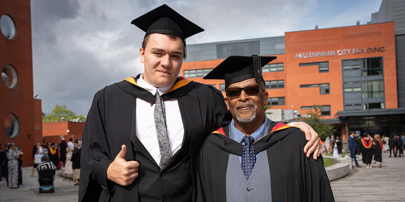 Two Civil Engineering students graduating