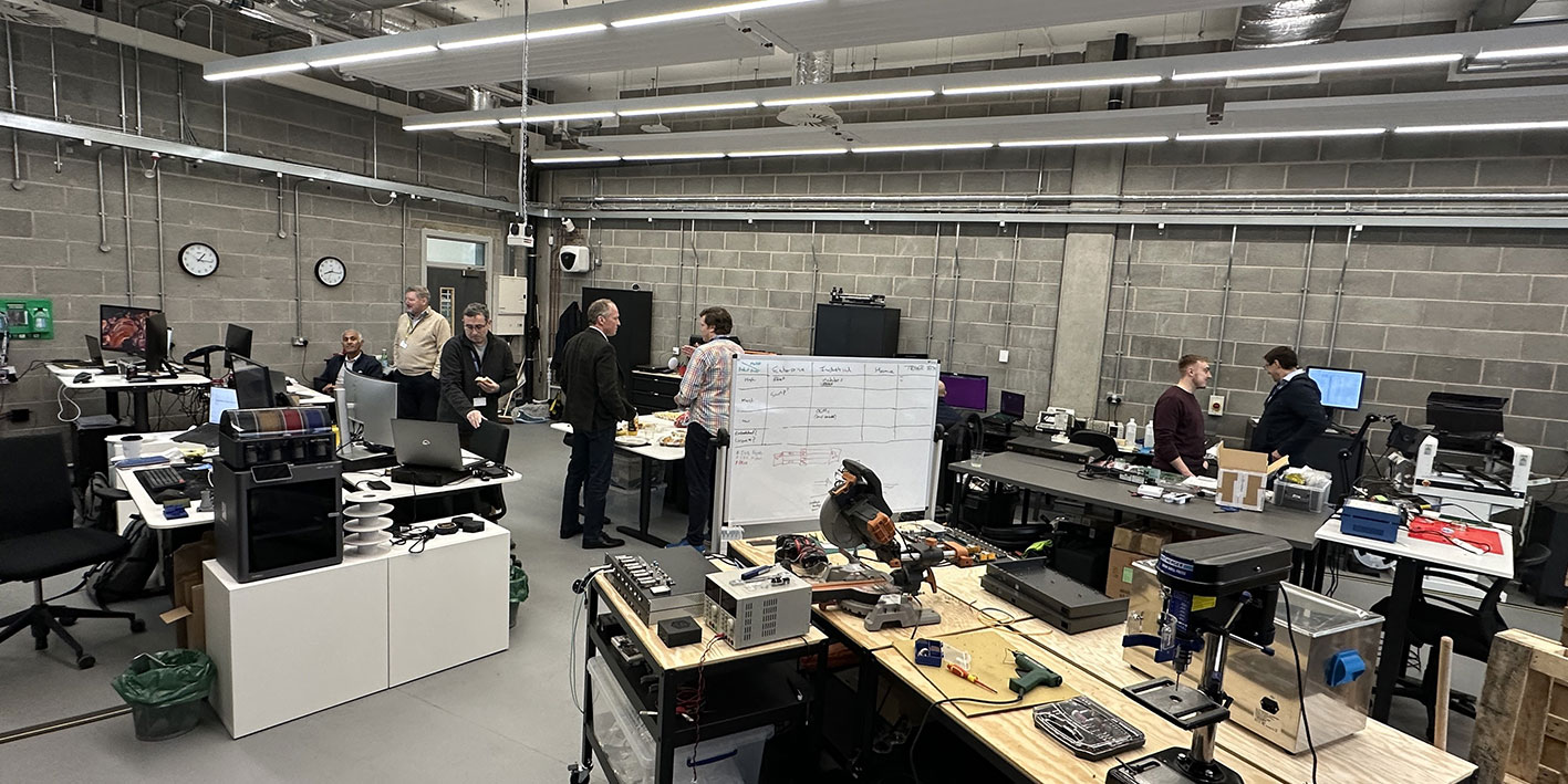 An image of an industrial cyber workshop at the Science Park