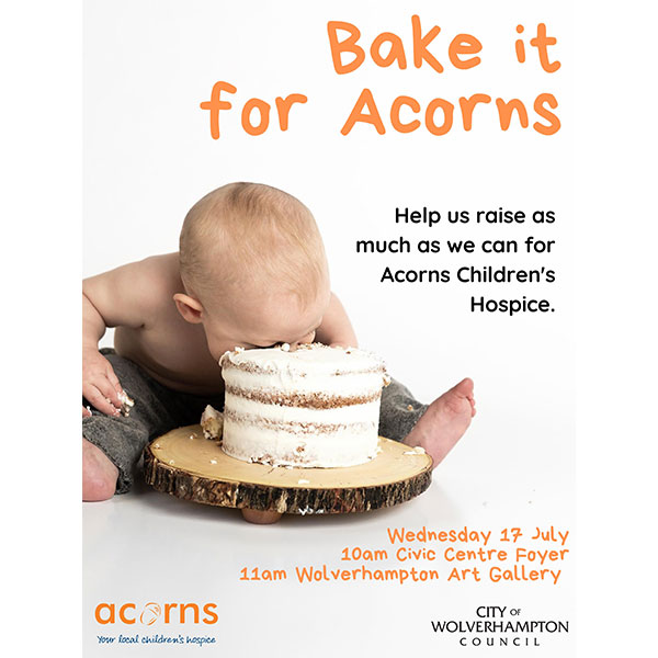 Bake it for Acorns on Wednesday 17 July 2019