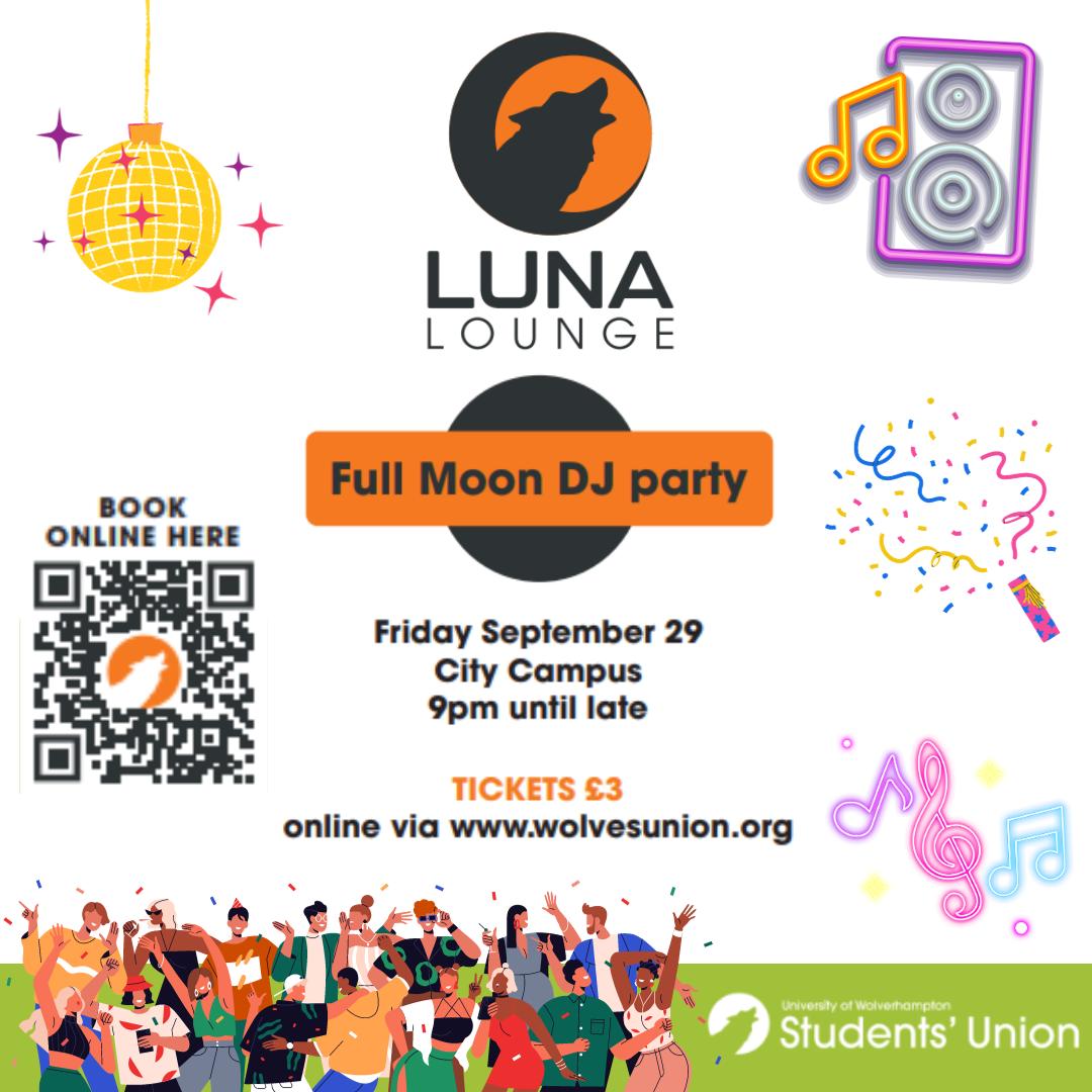 Luna Lounge Full Moon DJ Party Fri 29 Sept